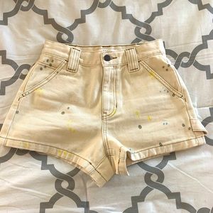 Women’s Cream Paint Cargo Short